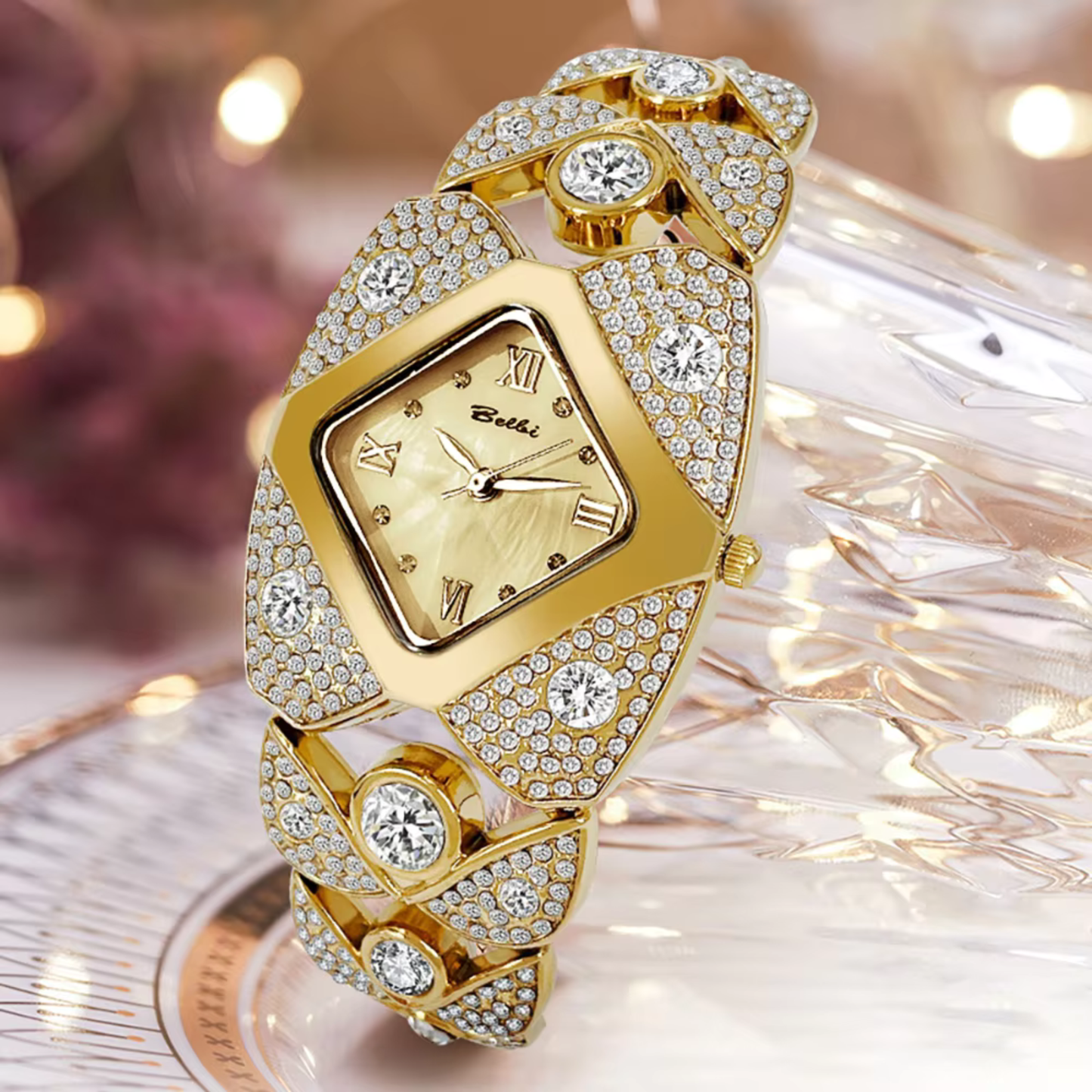 GEDI Luxury Full Diamond Bangle Bracelet Watch